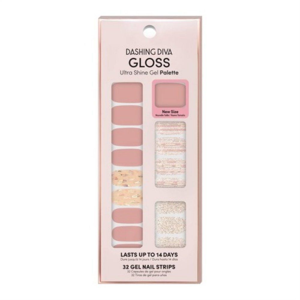Dashing Diva Gloss Ultra Shine Gel Palette 32 Nail Strips After Glow New in Box